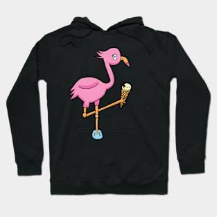 Flamingo with Ice-cream Hoodie